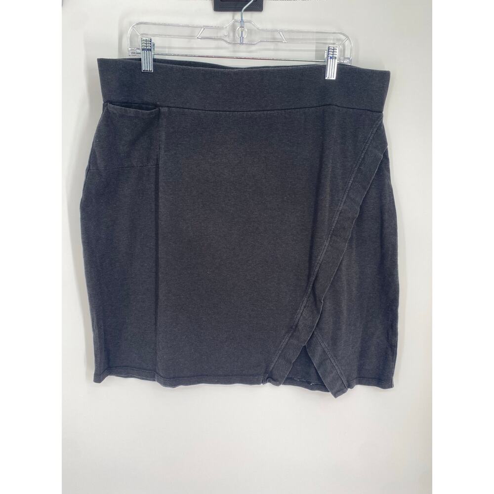 Toad&Co Skirt Women’s XL Black Outdoor Active Hiking Gorpcore Knit Asymmetrical